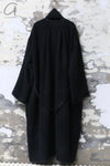 Mutedance 24 Autumn and Winter Collarless Buttoned Belt Long Coat MD-MD24FW20-DARK MD24FW19 MD24FW20